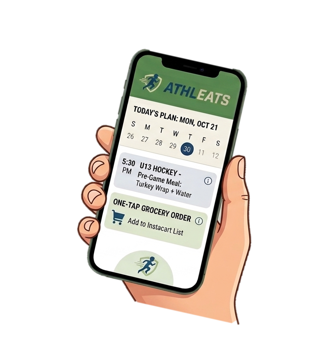 AthlEats app preview